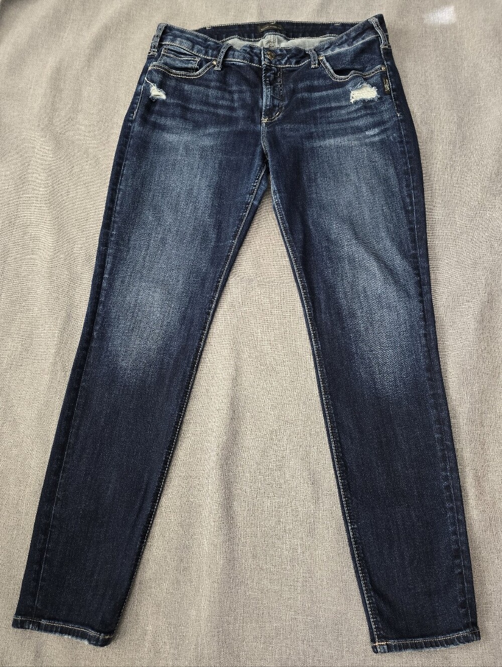 Silver Jeans Dark Blue Elyse Skinny Jeans Size W33 L31